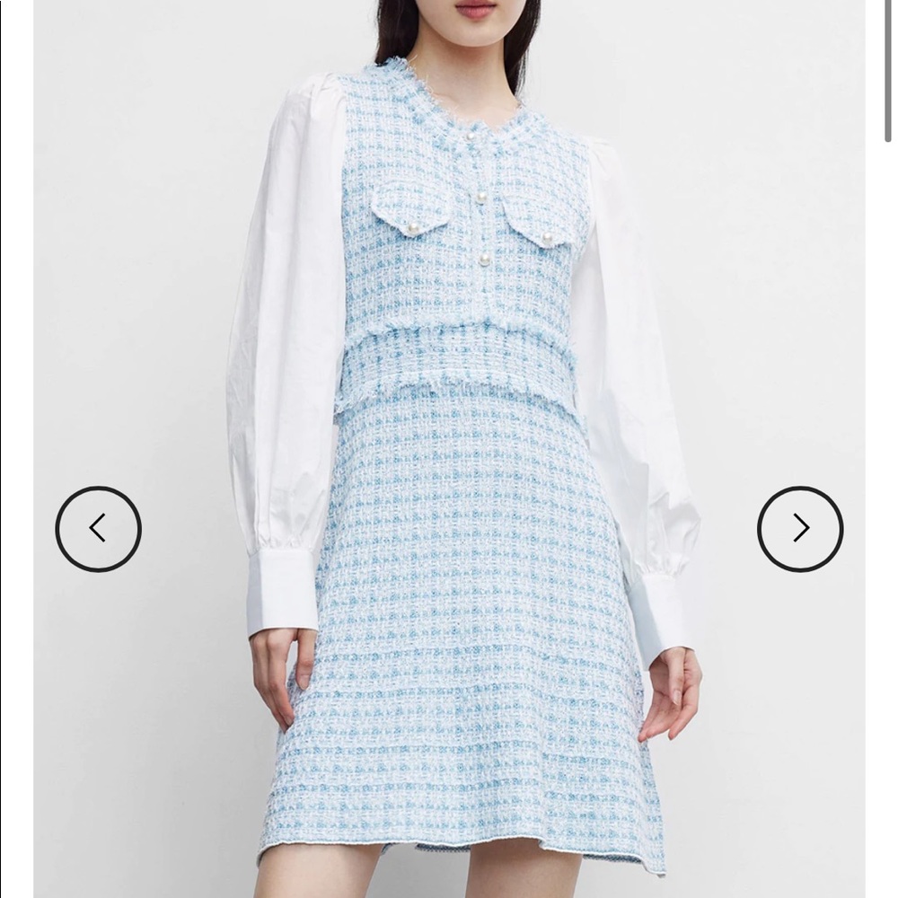 NWT Urban revivo tweed plaid knit dress